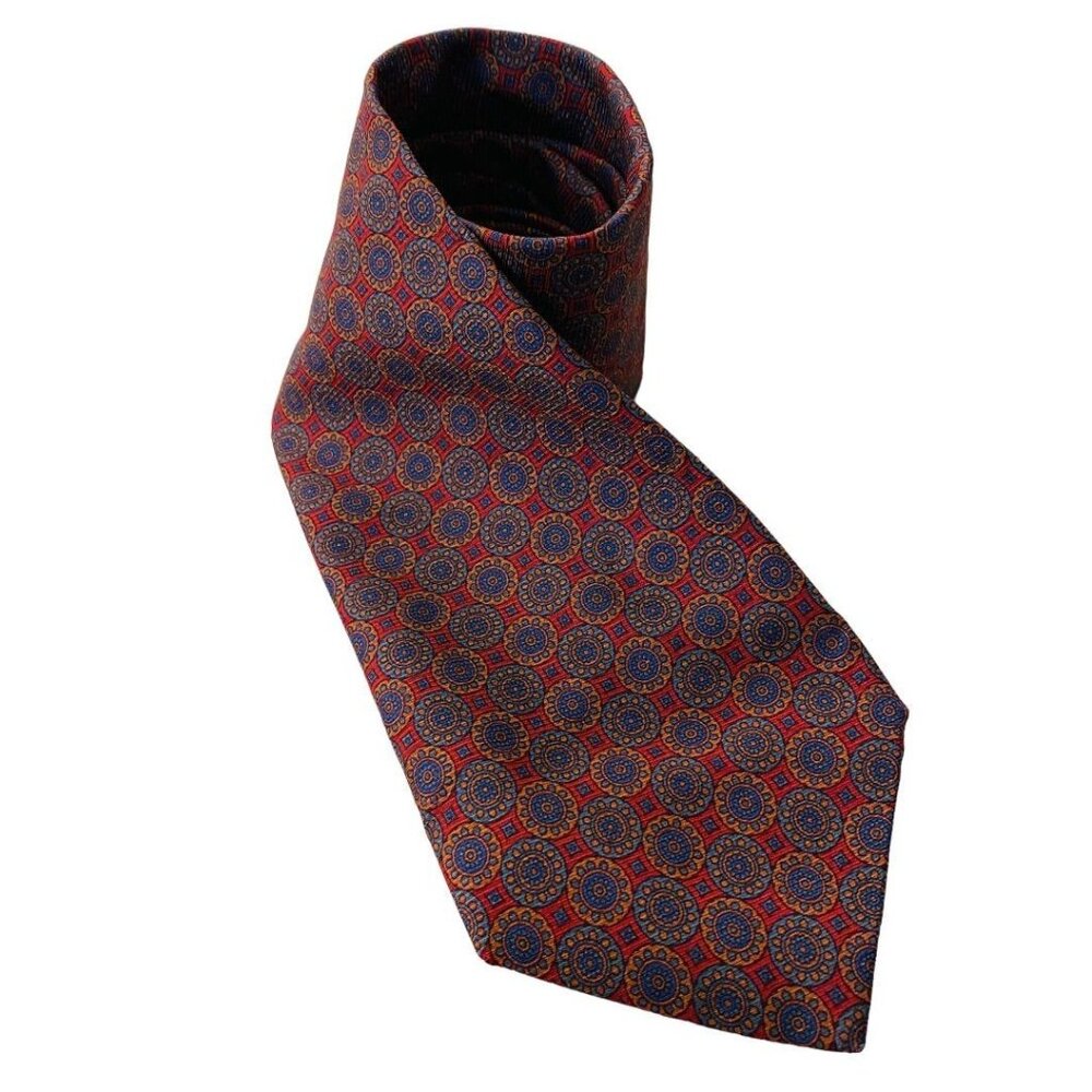 Harborough Traditionals Mens Necktie Tie Handmade Silk G.J. Cann 56" Length 3.8"